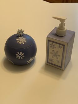 Beautiful CERAMIC BATHROOM ACCESSORIES with SNOWFLAKE THEME-made in China