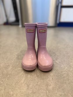 Hunter Purple Glitter Rain Boots – Kids