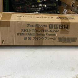 ZenSports Kids Outdoor A-Frame Swing Stand Set, Large Frame Heavy Duty Steel All-Weather, Backyard Fun