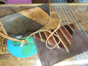 two handmade native woman handbags