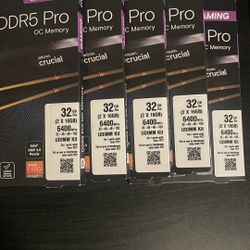Crucial DDR5 -6400 Cl32 Gaming Pro Memory 32gb