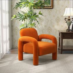 Orange Upholstered MODERN armchairs