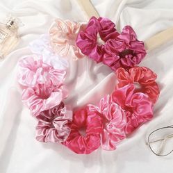 11 Pcs Silk Scrunchies 