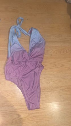 Medium Ombre blue to purple swimsuit/swimswear