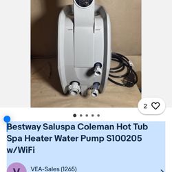Airjet hot tube heater & Spa pump, Model No. S100105 (SR) MSRP: $239.95 - Used, good condition - Tested - turns on