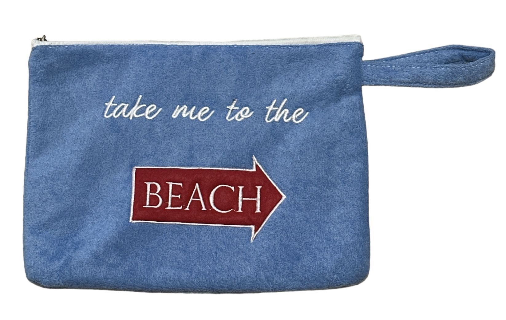 Cruise Club Take Me To The Beach Bathing Suit Bag Women’s Blue Fleece 11x9