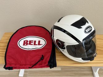 Bell Motorcycle Helmet with Protint Shield, White & Black