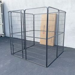 (NEW) $180 Heavy Duty 5x5x5ft Tall 8-Panel Pet Playpen Dog Crate Kennel Exercise Cage Fence