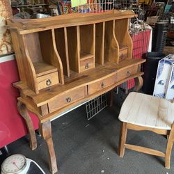 Real Wood Desk And Chair 