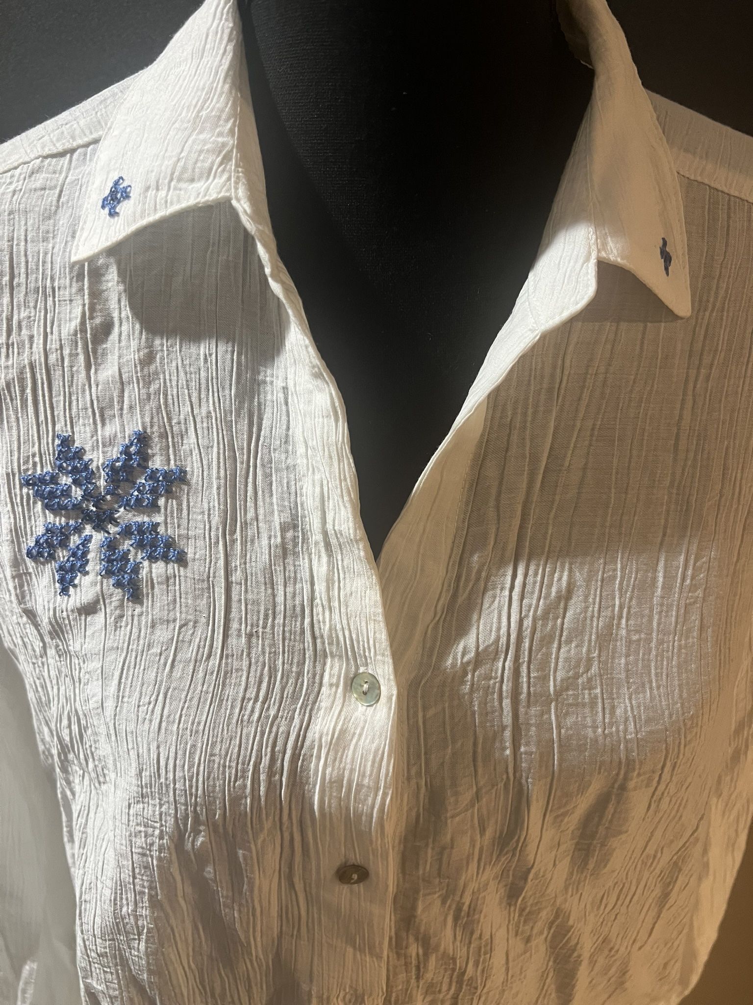 Top For Woman . Handmade Embroidery