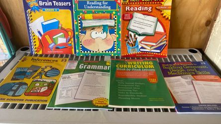 Assorted educational books .