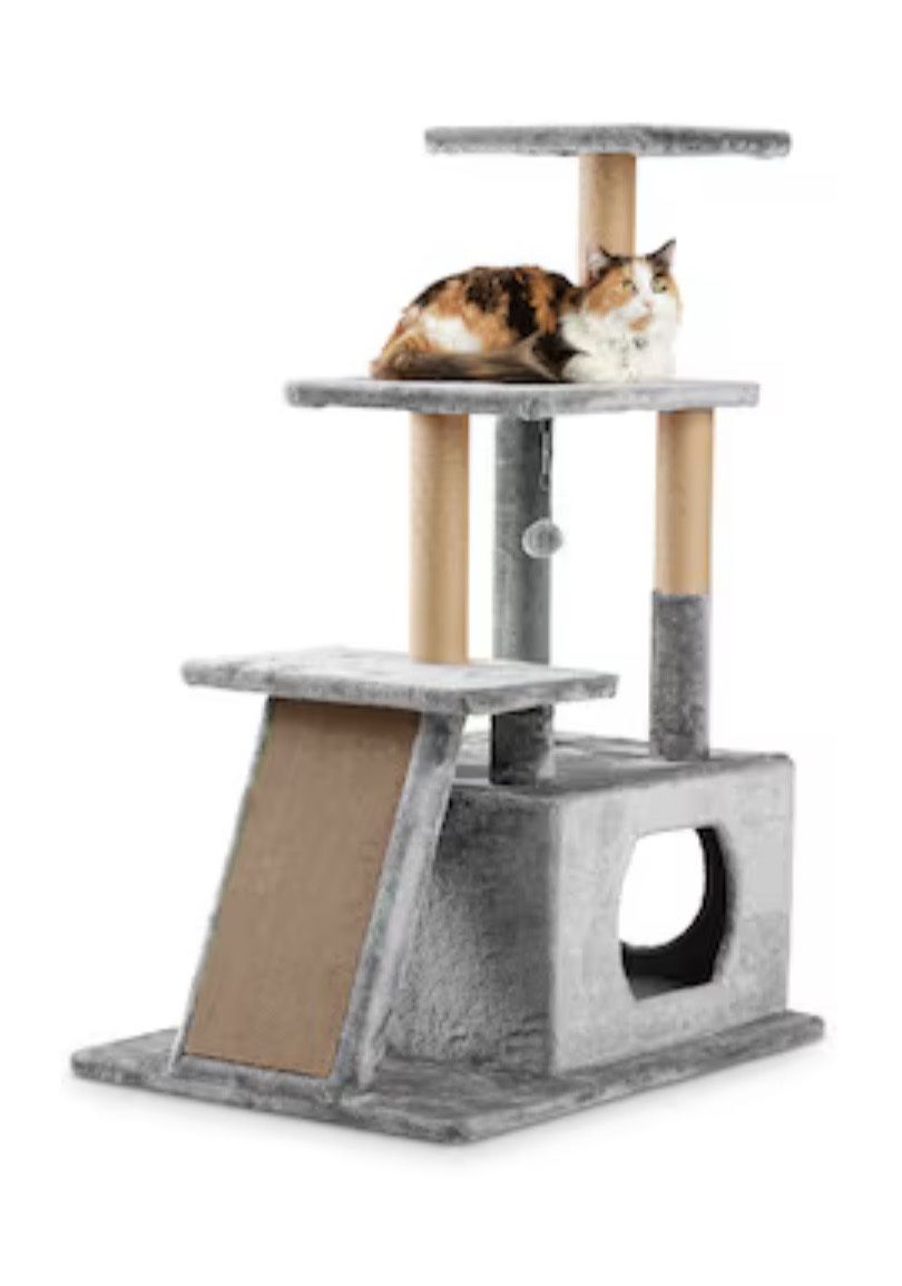 EveryYay 14.37-in x 20.28-in Gray Carpet Cat Scratching Post