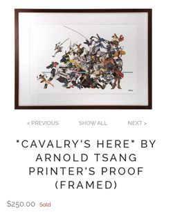 Cavalry's Here Printed Proof Board