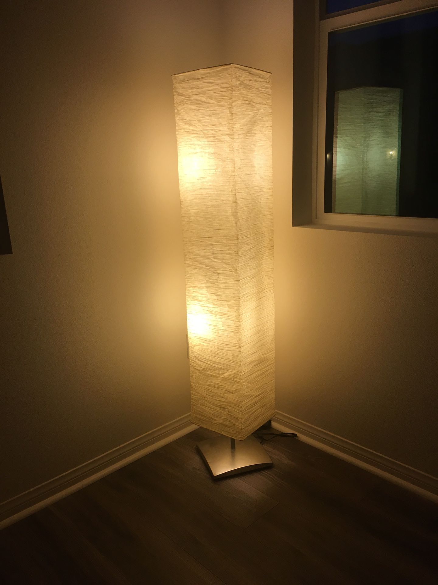 Rice paper floor lamp