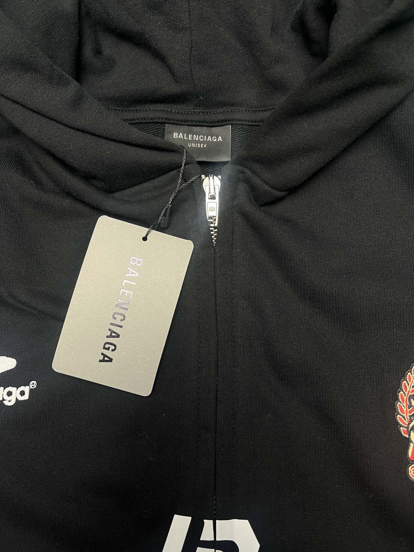 Balenciaga Soccer Paris Zip-Hoodie ブラック Pre-owned Balenciaga Soccer 