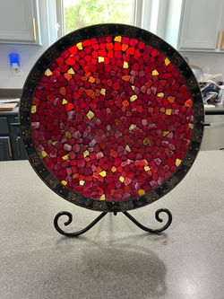 Decorative mosaic plate