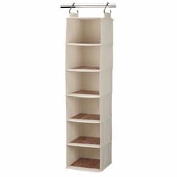 6 spaces Hanging closet organizer , $20