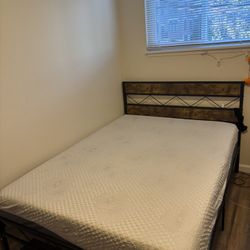 10” Full Memory Foam Mattress - Like New 