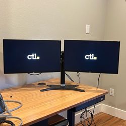 Dual Screen monitors with mount - $50 