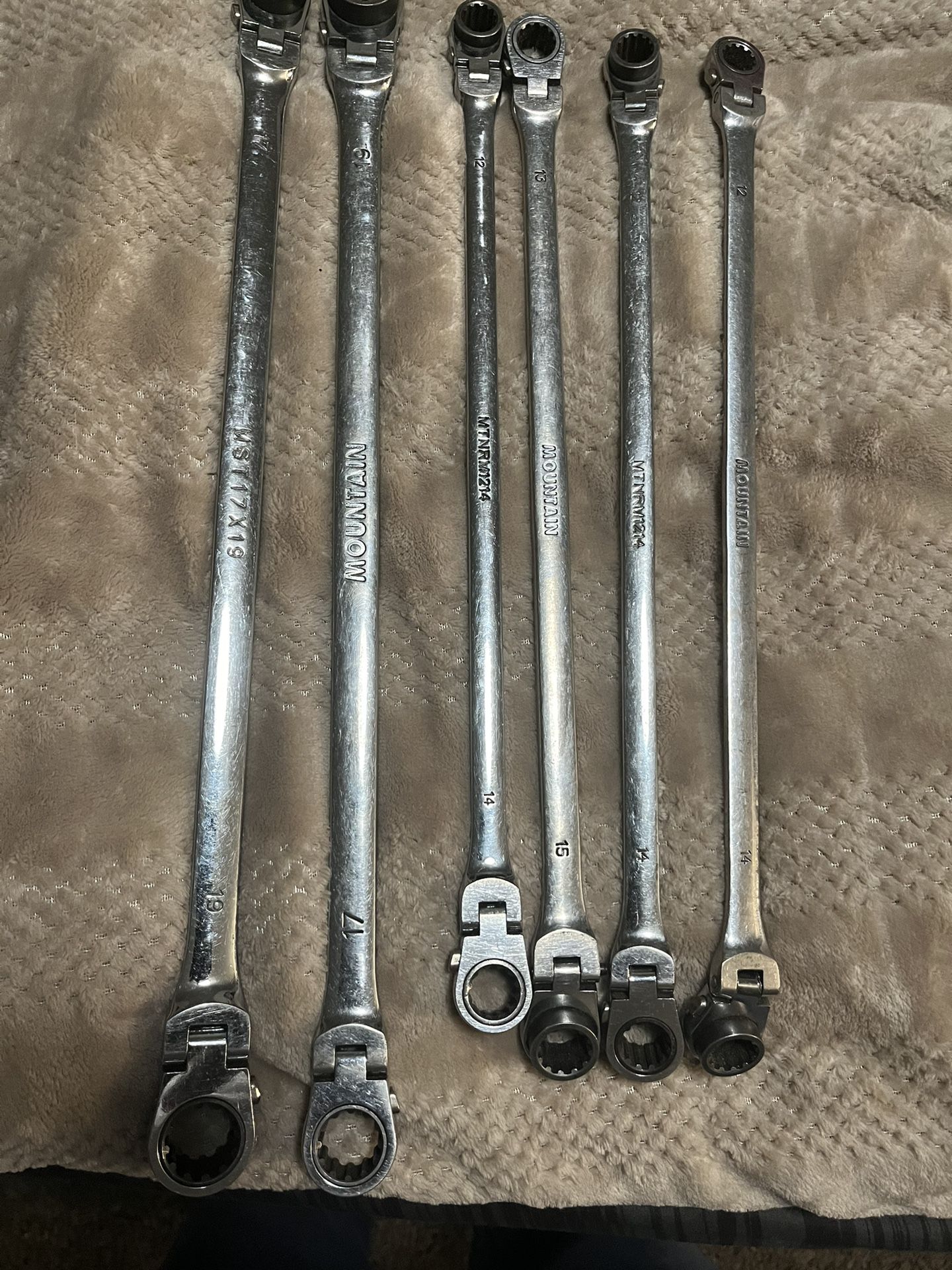 5 Piece Flex Long Ratchet Wrench Set