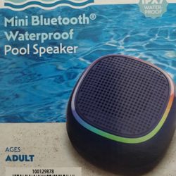 Bluescape Mini Portable Bluetooth Speaker, IPX7 Waterproof Wireless Speaker, Black with LED Lights