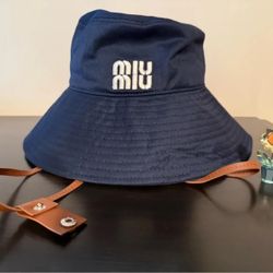 Miu Miu Women's Navy and Blue Hat