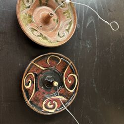 Hand-Made Pottery Bird Feeders