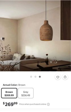 Brown Textured Pendant Light