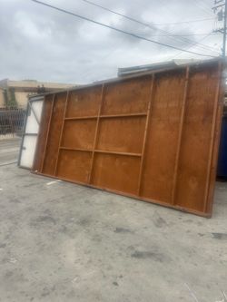 Wood garage door