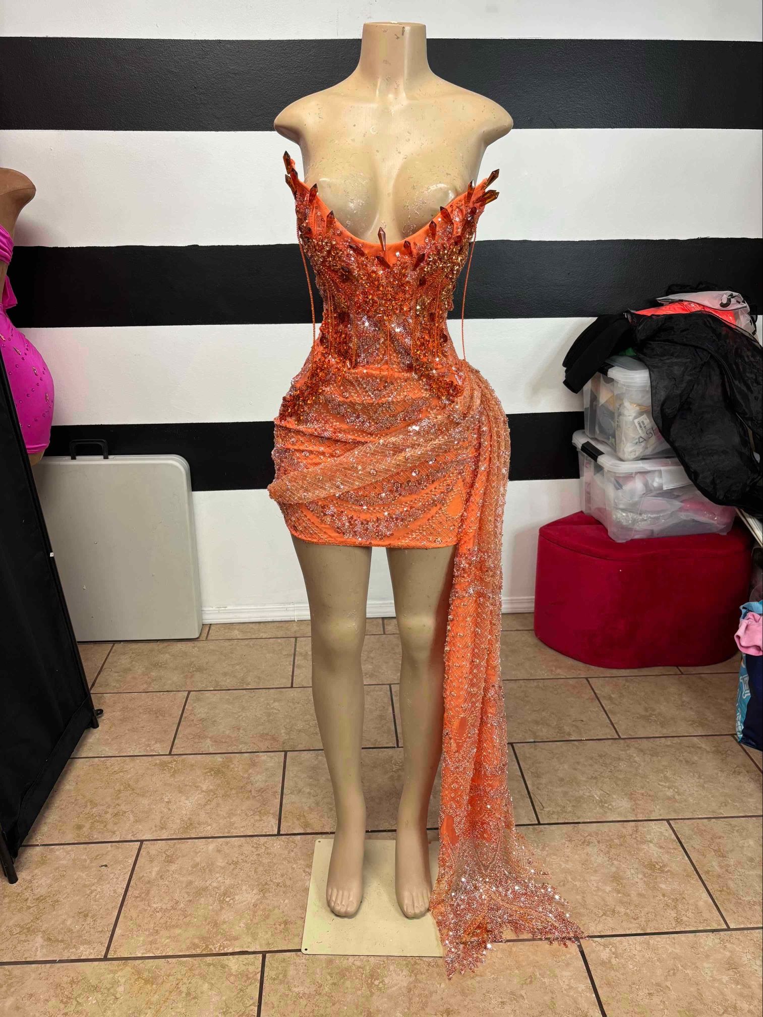 Orange Homecoming/ Prom Dress