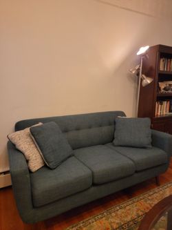 Bob's Furniture Blue Sofa