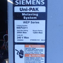 Siemens Unipak Metering System 