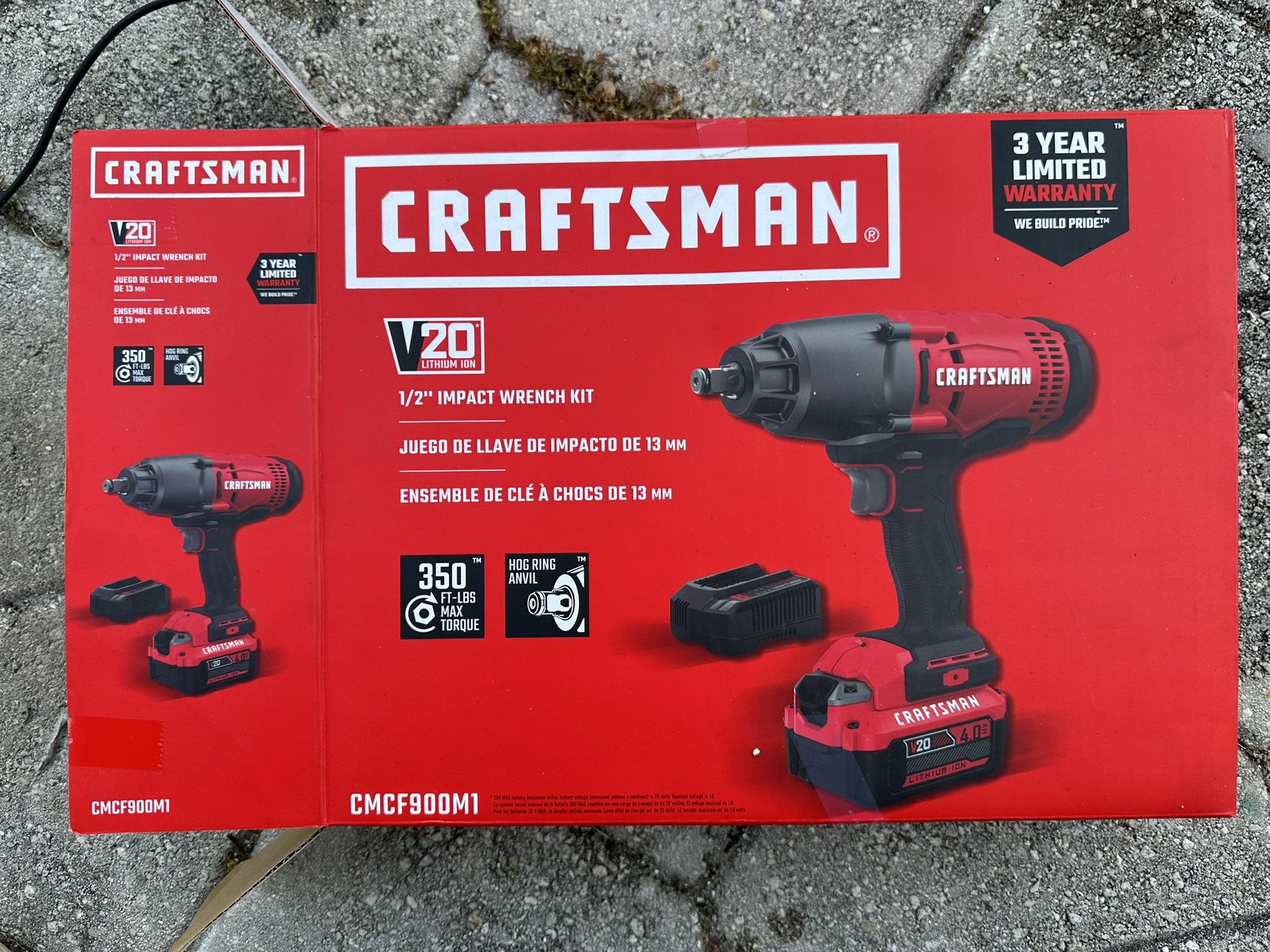 CRAFTSMAN V20 RP 1/2 inch Cordless Impact Wrench Kit