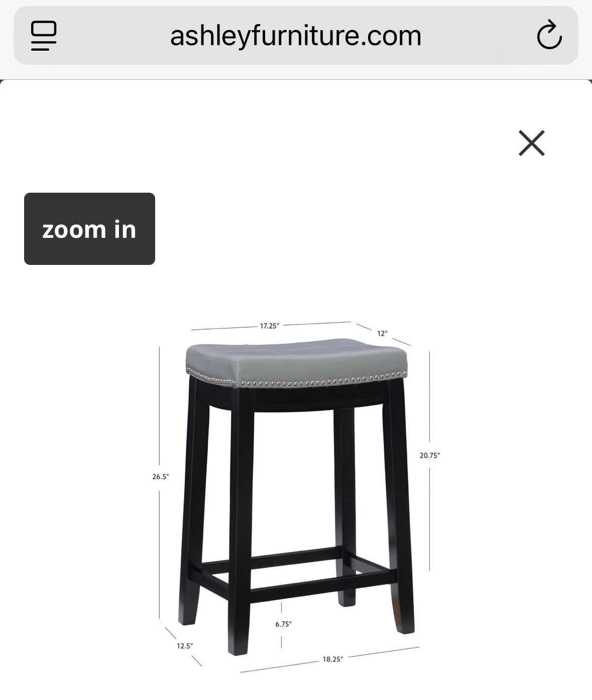 3 Ashley Furniture Counter Height Bar Stools