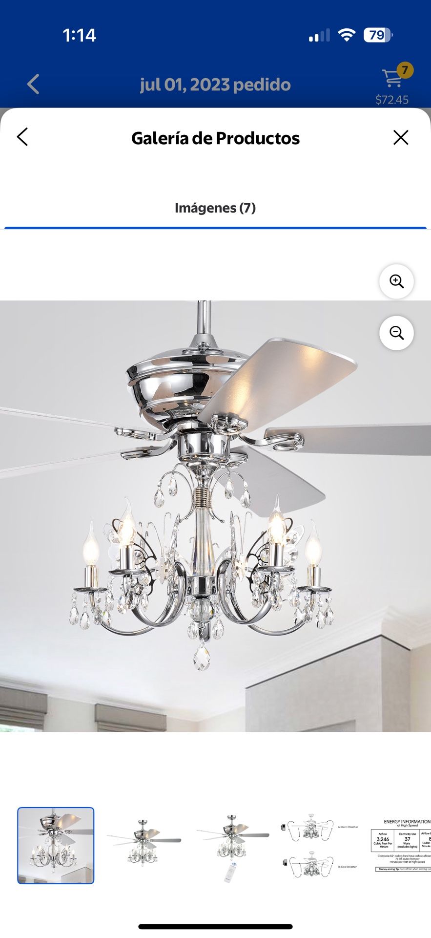 Chandelier/Fan For Sale 
