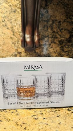 Crystal Old-Fashioned Glasses Mikasa NIB