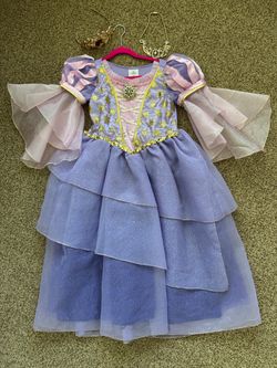 Rapunzel dress Original Disney with tiara and necklace