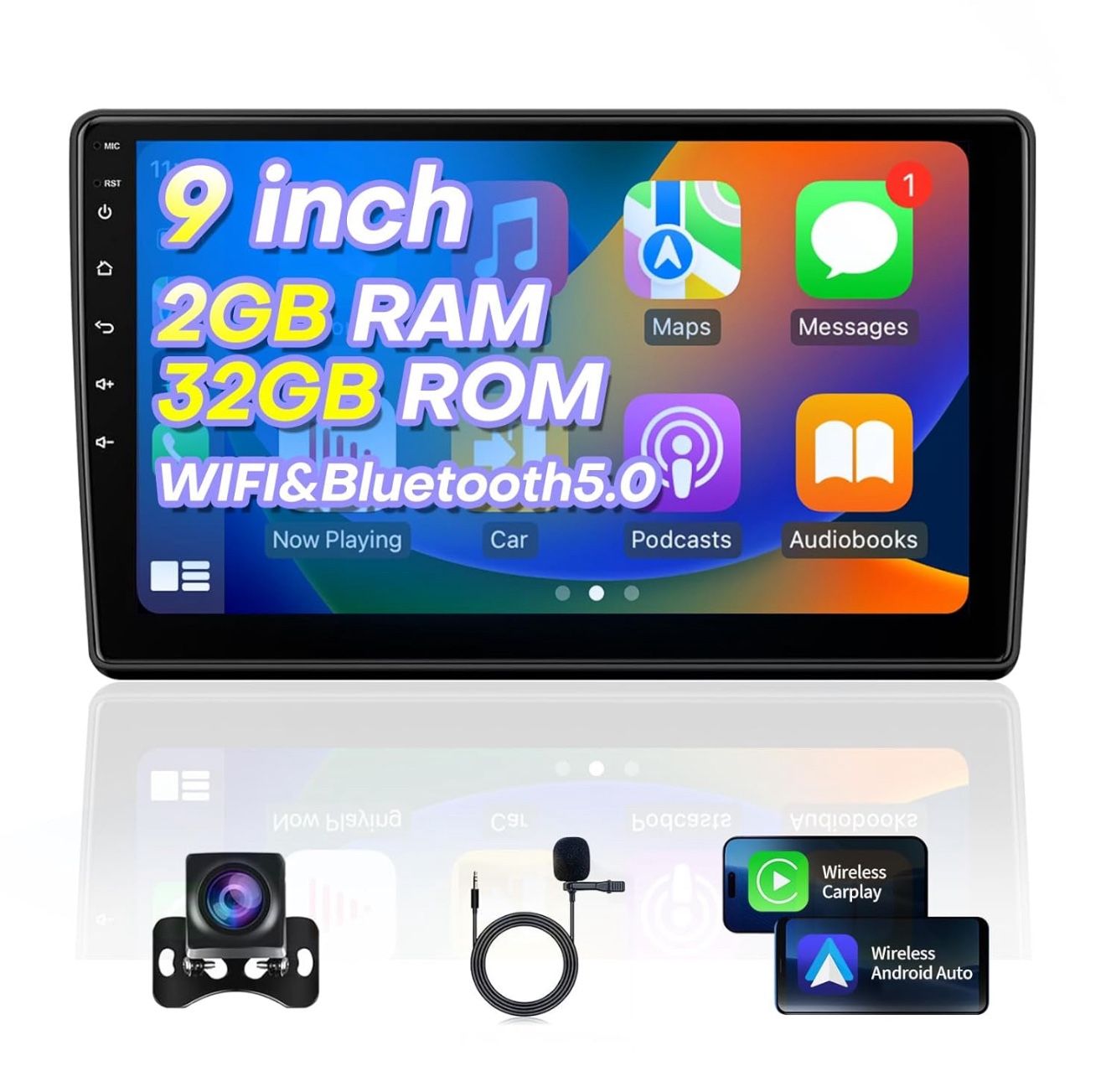 for Jeep Wrangler JK Radio 2007 2008 2009 2010 2011 2012 2013 2014 2015 2016 2017 2018 Android 13 TouchScreen car Stereo Audio Wireless Carplay& Andro