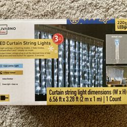 Home Balcony Curtain 2x1m 220x with 8 LED