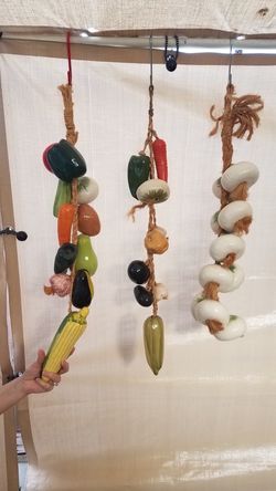 Three Stringers of Ceramic Vegetables