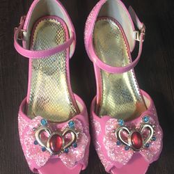 Kuwadi Hot Pink Little Girls Party Princess Embellished Glittery Dress Up Formal Shoe Size 34 US~ 2
