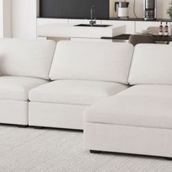 Must Sell ASAP Hymes 101.5” Wide L Shaped 3 Seat Sofa Storage Couch