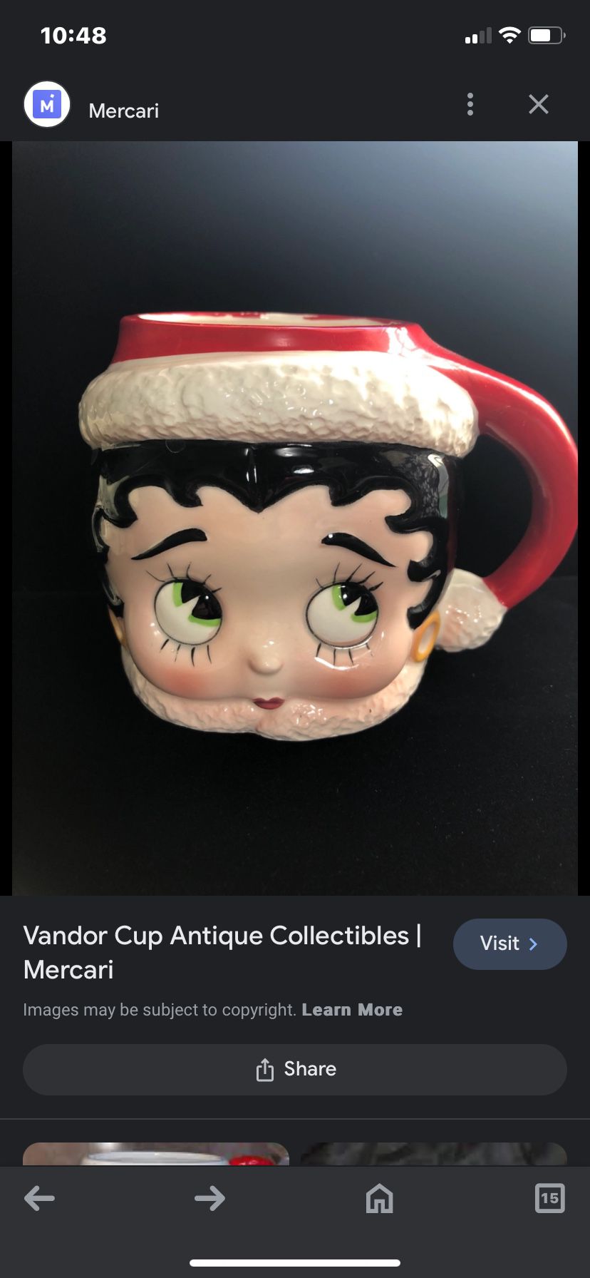 Vintage Betty Boop Christmas Mug