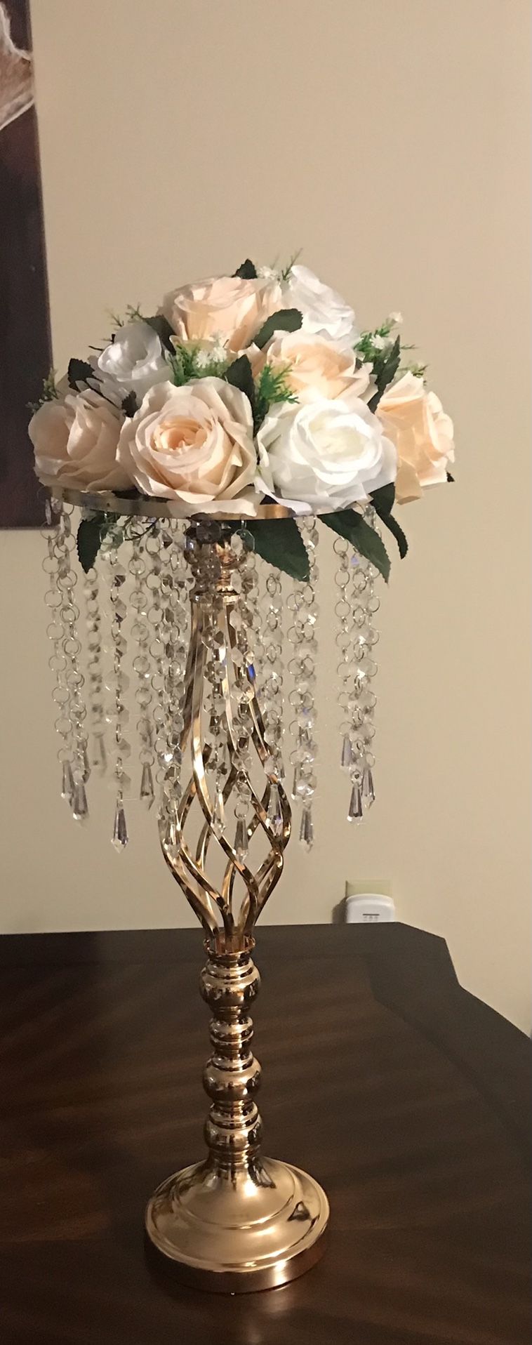 Gold & Crystal Table Centerpieces