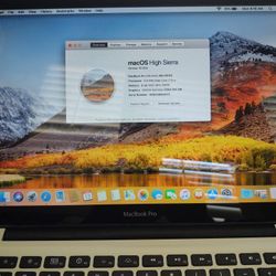 MacBook Pro 13" A1278 8gb Ram, 250gb HD 