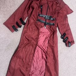 New Large Burgundy Mens Jacket Coat Renaissance Victorian Steampunk Costume