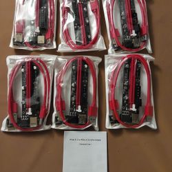 6 Pack PCI-E 16X To 1X GPU VERO10S Plus Riser (dual-6pin/MOLEX)   (7)