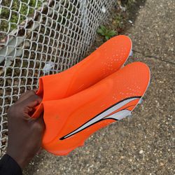 Classic Orange Soccer Cleats