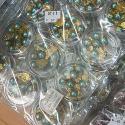 CLEARANCE - Bulk 12 x Pink Blue Silver Gold Purple Guadalupe Saint Jude  Pearl Baptism Rosary Favors Wedding Pearl Rosary Recuerdo Bautizo