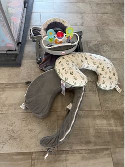Bundle - Breast Feeding Pillow, Boppy, Infant seat